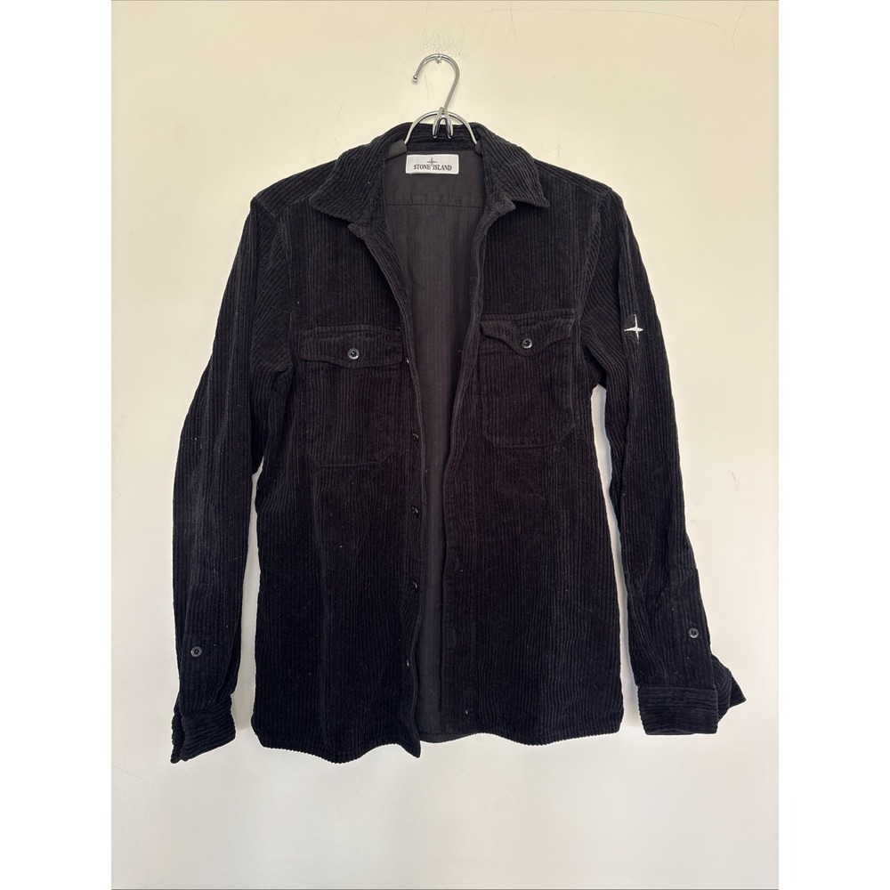 Stone Island corduroy Black button-down shirt Size Medium
